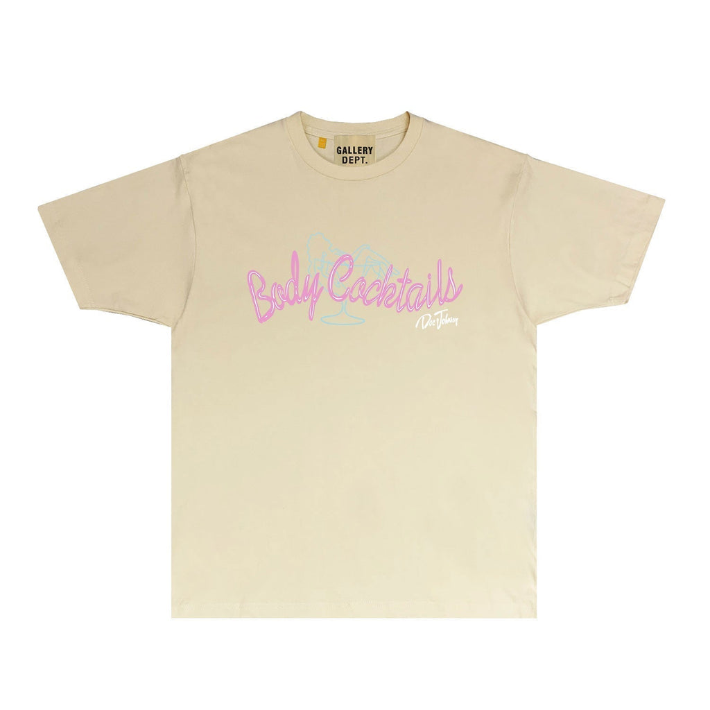 Gallery Dept T Shirt Retro Printed Loose Short-Sleeved Shirt