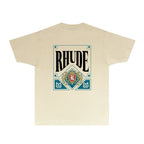 Rhude T-shirts Printed Trendy Pure Cotton