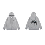 Stussy Hoodie Zip-Up Cardigan Fleece Hooded Sweater
