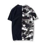 Bathing Ape T-Shirt Summer Camouflage Color Matching Short Sleeve T-shirt