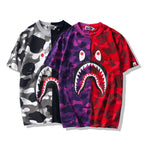Bathing Ape T-Shirt Summer Camouflage Color Matching Short Sleeve T-shirt
