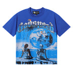 Godspeed T-shirts Tech Man Earth Printing Cotton Casual Short Sleeves Men and Women