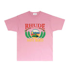 Rhude T-shirts Printed Trendy Pure Cotton