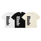 Rhude T-shirt Micro Label Letter Skull Print Short Sleeve T-shirt