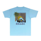 Rhude T-shirts Printed Trendy Pure Cotton