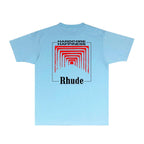 Rhude T-shirts Printed Trendy Pure Cotton