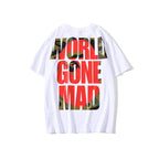 Bathing Ape T-Shirt Summer Monkey Head Letter Short Sleeve T-shirt