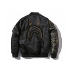 Bathing Ape Coat Autumn and Winter Fashion Brand Camouflage Sleeve Thickened Men's Casual Cotton-Padded Clothes Coat