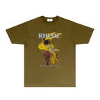 Rhude T-shirts Printed Trendy Pure Cotton