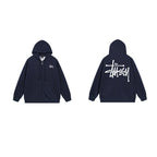 Stussy Hoodie Zip-Up Cardigan Fleece Hooded Sweater