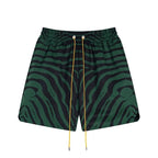 Rhude T-shirt Zebra Letter Embroidery Casual Short Sleeve Shirt, Shorts