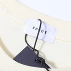 Rhude T-shirts Printed Cotton Loose Short Sleeves Men and Women