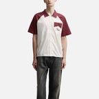 Rhude T-shirt Pocket Letter Embroidery Color Matching Short Sleeve Shirt