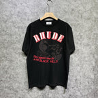 Rhude T-shirts Printed Trendy Pure Cotton