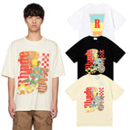 Rhude T-shirts Cotton Short Sleeves Loose Men and Women
