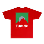 Rhude T-shirts Printed Trendy Pure Cotton