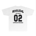Rhude T-shirts Printed Trendy Pure Cotton