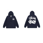 Stussy Hoodie Zip-Up Cardigan Fleece Hooded Sweater