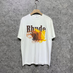 Rhude T-shirts Printed Trendy Pure Cotton