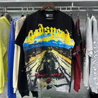 Godspeed T-shirts Knight Rose Print Cotton Casual Short Sleeve Men and Women