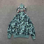 Bape Hoodie Zip-Up Cardigan Two-Hooded Hoodie