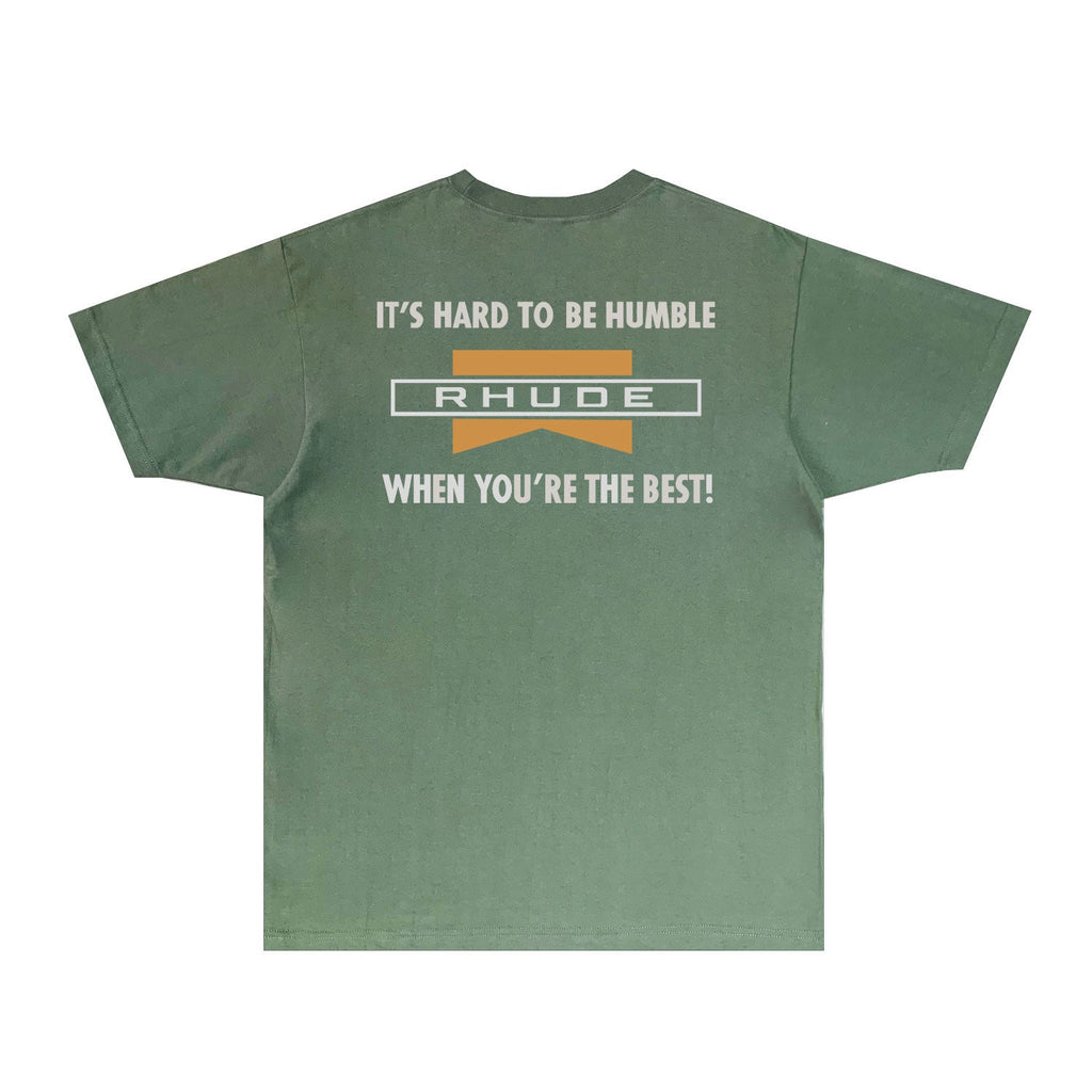 Rhude T-shirts Printed Trendy Pure Cotton