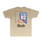 Rhude T-shirts Printed Trendy Pure Cotton