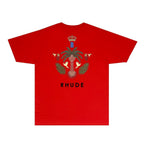 Rhude T-shirts Printed Trendy Pure Cotton