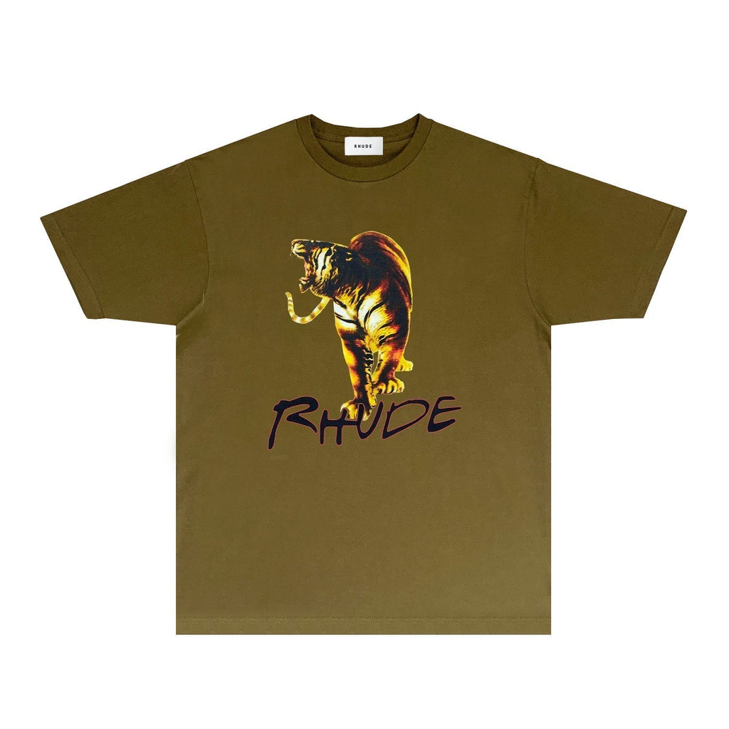 Rhude T-shirts Printed Trendy Pure Cotton