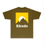 Rhude T-shirts Printed Trendy Pure Cotton