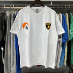 Rhude T-shirts Sunset Printing Cotton Casual Short Sleeve Men and Women