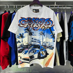 Godspeed T-shirts Supercar Beach Road Print Cotton Casual Short Sleeves Men and Women