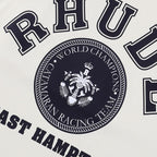 Rhude T-shirts Solid Color Pattern Printed Cotton Casual Short Sleeve Men and Women