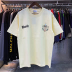 Rhude T-shirts Coconut Crown Printing Cotton Casual Short Sleeve Men and Women