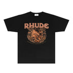 Rhude T-shirts Printed Trendy Pure Cotton