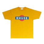 Rhude T-shirts Printed Trendy Pure Cotton