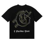 Godspeed T-shirts Spacesuit Pyramid Printing Cotton Casual Crew Neck Short Sleeve Men and Women