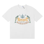 Rhude T-shirts Sardines Badge Printing Cotton Casual Short Sleeve Men and Women