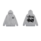 Stussy Hoodie Zip-Up Cardigan Fleece Hooded Sweater