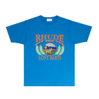 Rhude T-shirts Printed Trendy Pure Cotton