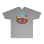 Rhude T-shirts Printed Trendy Pure Cotton