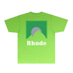Rhude T-shirts Printed Trendy Pure Cotton