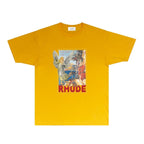 Rhude T-shirts Printed Trendy Pure Cotton
