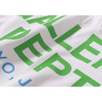 Gallery Dept T Shirts Letter Printed Double Yarn Cotton Short Sleeve Te