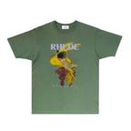 Rhude T-shirts Printed Trendy Pure Cotton