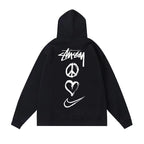 Stussy Hoodie Fall/Winter Fleece Hooded Sweater
