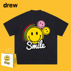 Drew T-shirts Short Sleeve T-shirt Smiley Face Letter Print