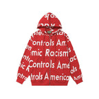 Denim Tears Hoodie Alphabet Cardigan Hooded Sweater