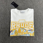 Rhude T-shirt Micro Label Champion Ring Printed Short Sleeve T-shirt