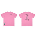 Chrome Heart T Shirts Graffiti Cross Sanskrit Short Sleeve T-Shirt